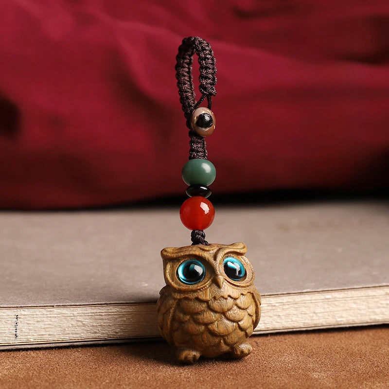 Green Sandalwood Owl Decor