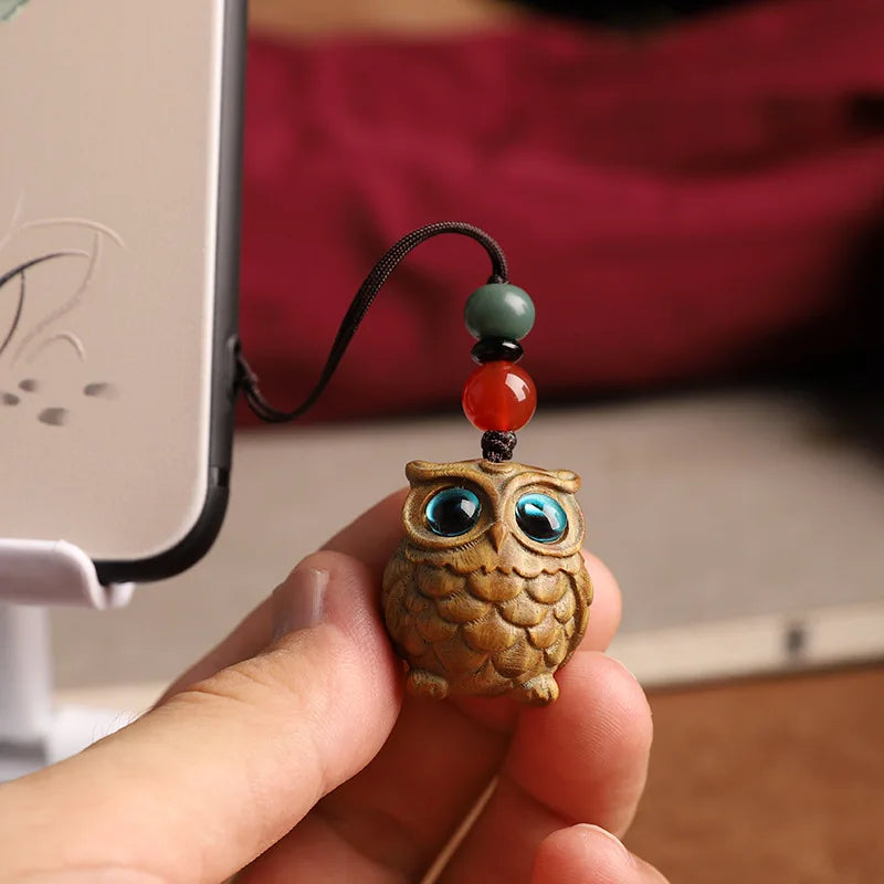 Green Sandalwood Owl Decor