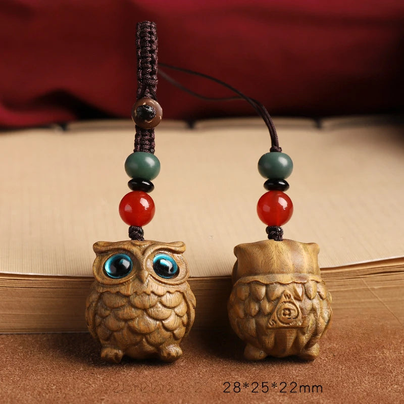 Green Sandalwood Owl Decor
