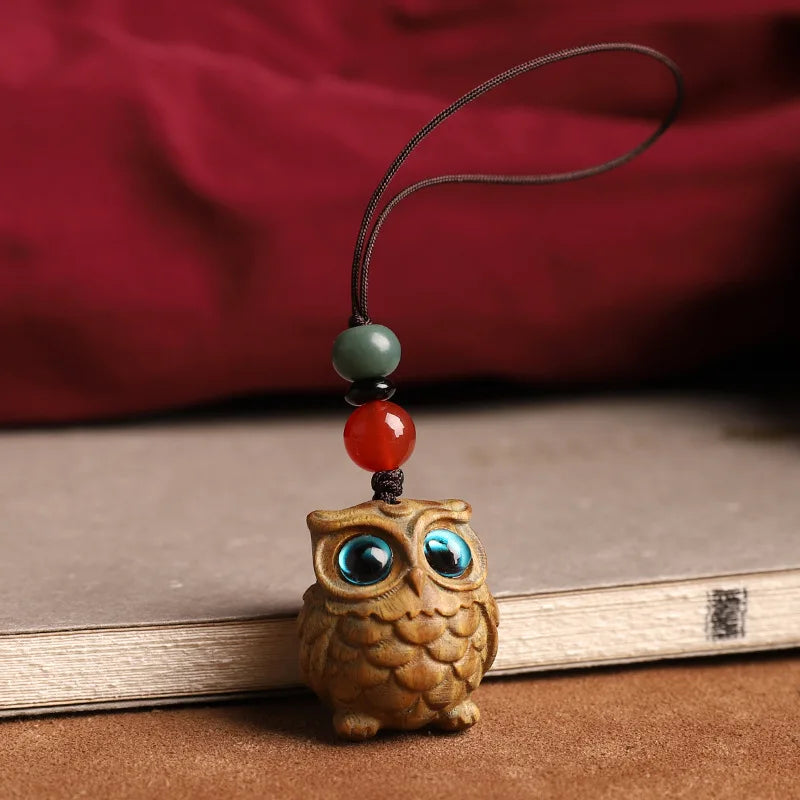 Green Sandalwood Owl Decor