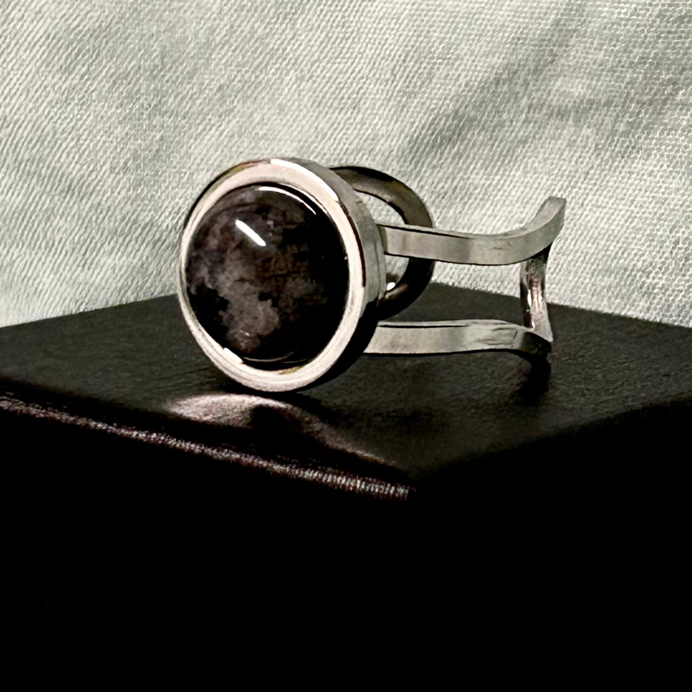 Midnight Moon Ring in Stainless Steel