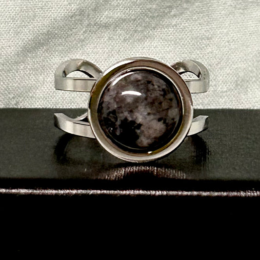 Midnight Moon Ring in Stainless Steel