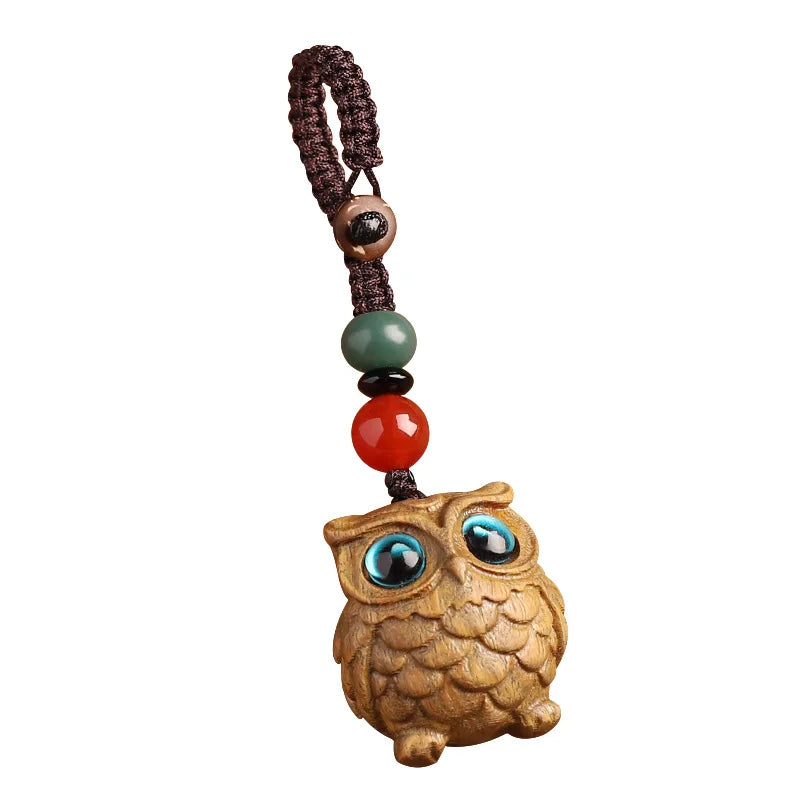 Green Sandalwood Owl Decor