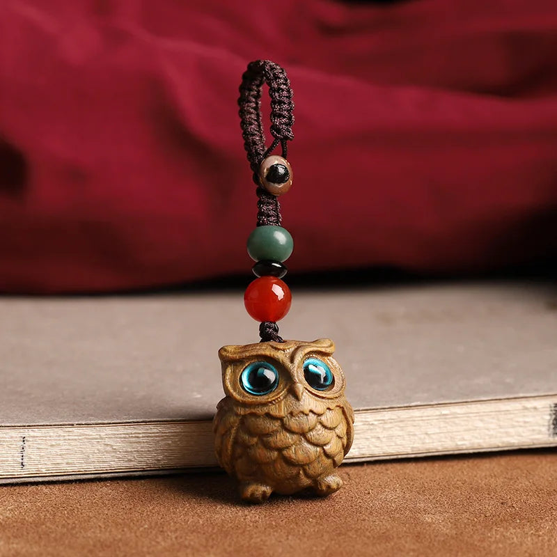 Green Sandalwood Owl Decor