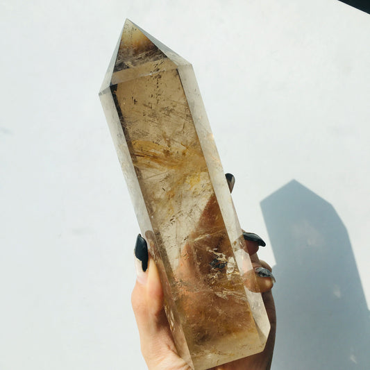 1Pc Large Natural Crystal Tower Smoky Quartz