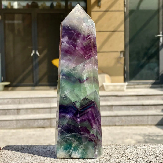 Natural Fluorite Crystal Column